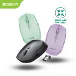ROBOT M205 Wireless Mouse Optical 2.4Ghz Power ON/OFF 1600DPI Receiver USB untuk PC Laptop